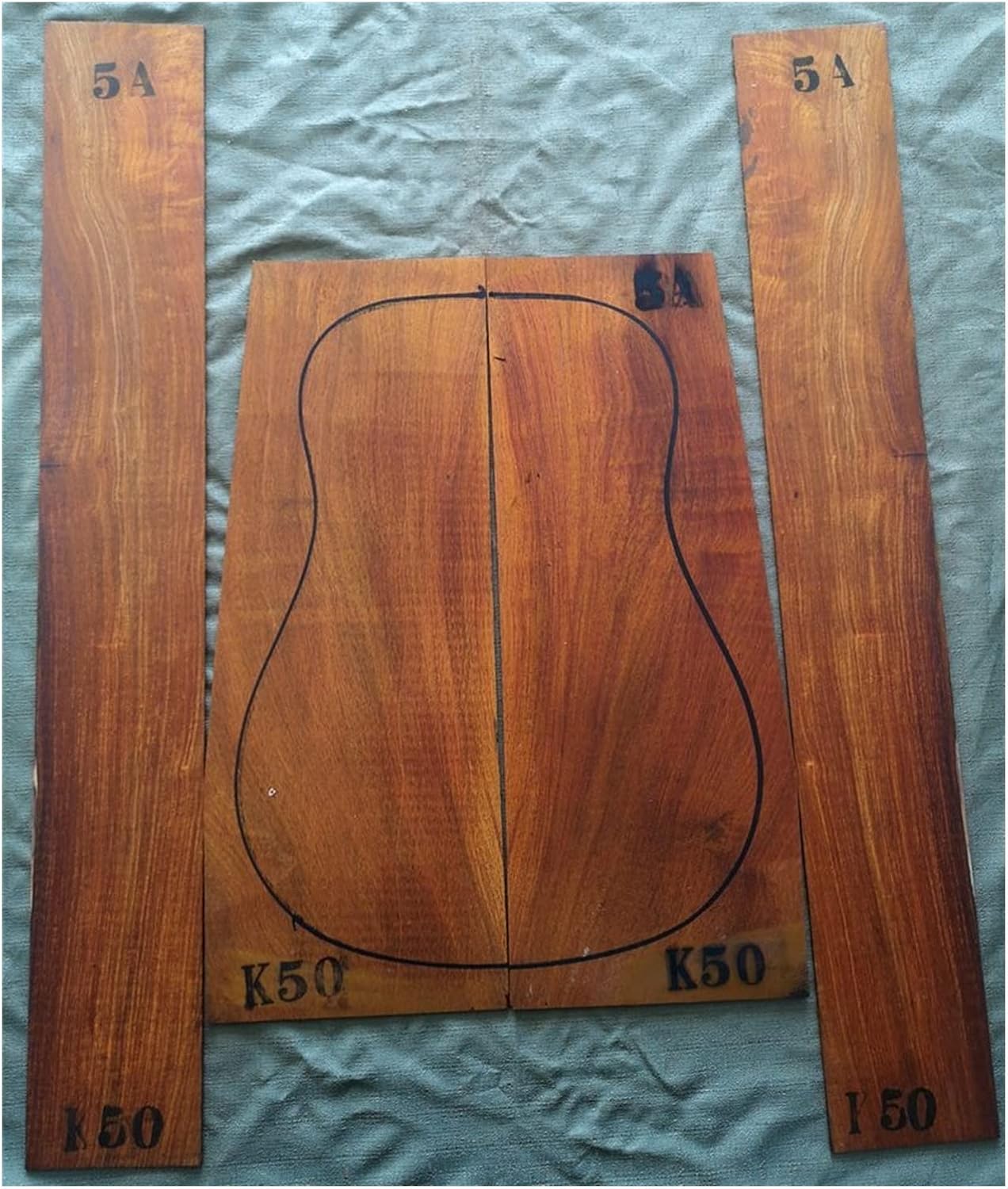 Rosewood Wood for 41inch Guitar Back and Side Kit Guitar Panel DIY Handmade Materials DIY Guitar Kit (Color : 2)