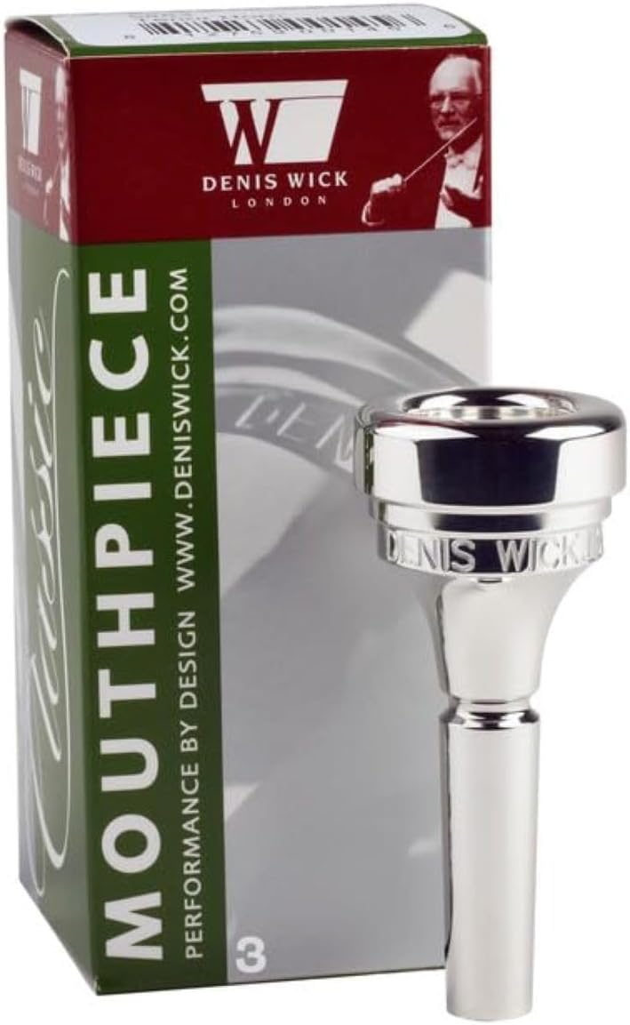 Denis Wick Classic Tenor Horn Mouthpiece Silver-Plated, 5883-3 - V-Type Backbore to Enhance Your Performance with Clear Superior Sound and Precision - Ideal for Musicians - 18.50 x 6.07 x 5.2mm