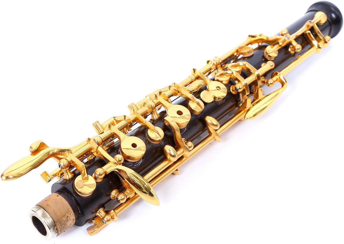 Yinfente Professional Oboe Gold Plated Rosewood C Key Left F Resonance Semi-Automatic Woodwind Instrument With Oboe Accessories