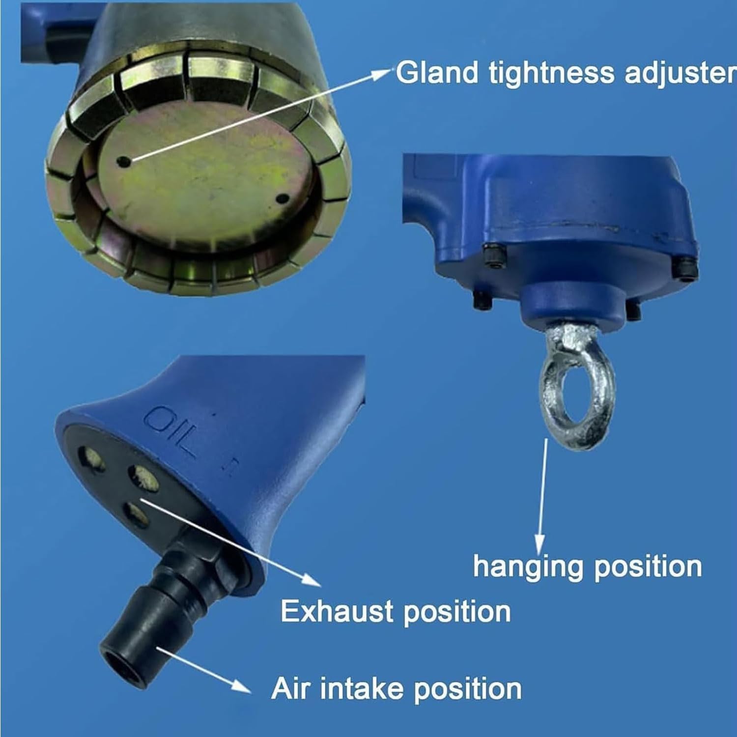 200L Oil Drum Capping Machine, Industrial Pneumatic Bottle Capping Machine, 1300Lbs Pulling Force, Air Intake 1/4 Inch, Adjustable Tight Strength, Oil Drum Pneumatic Cap Sealer, for Lubricants, Paints