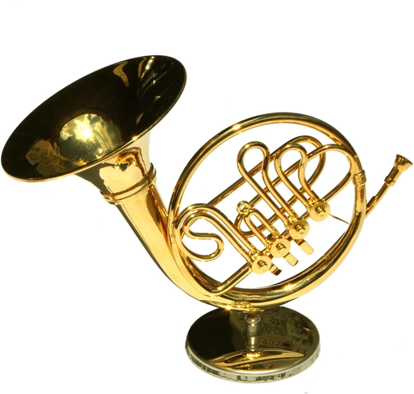 Mini Musical Instrument Model Miniature French Horn Model Mini Musical Instrument Ornaments Desk Decor Display (Color : 150mm)