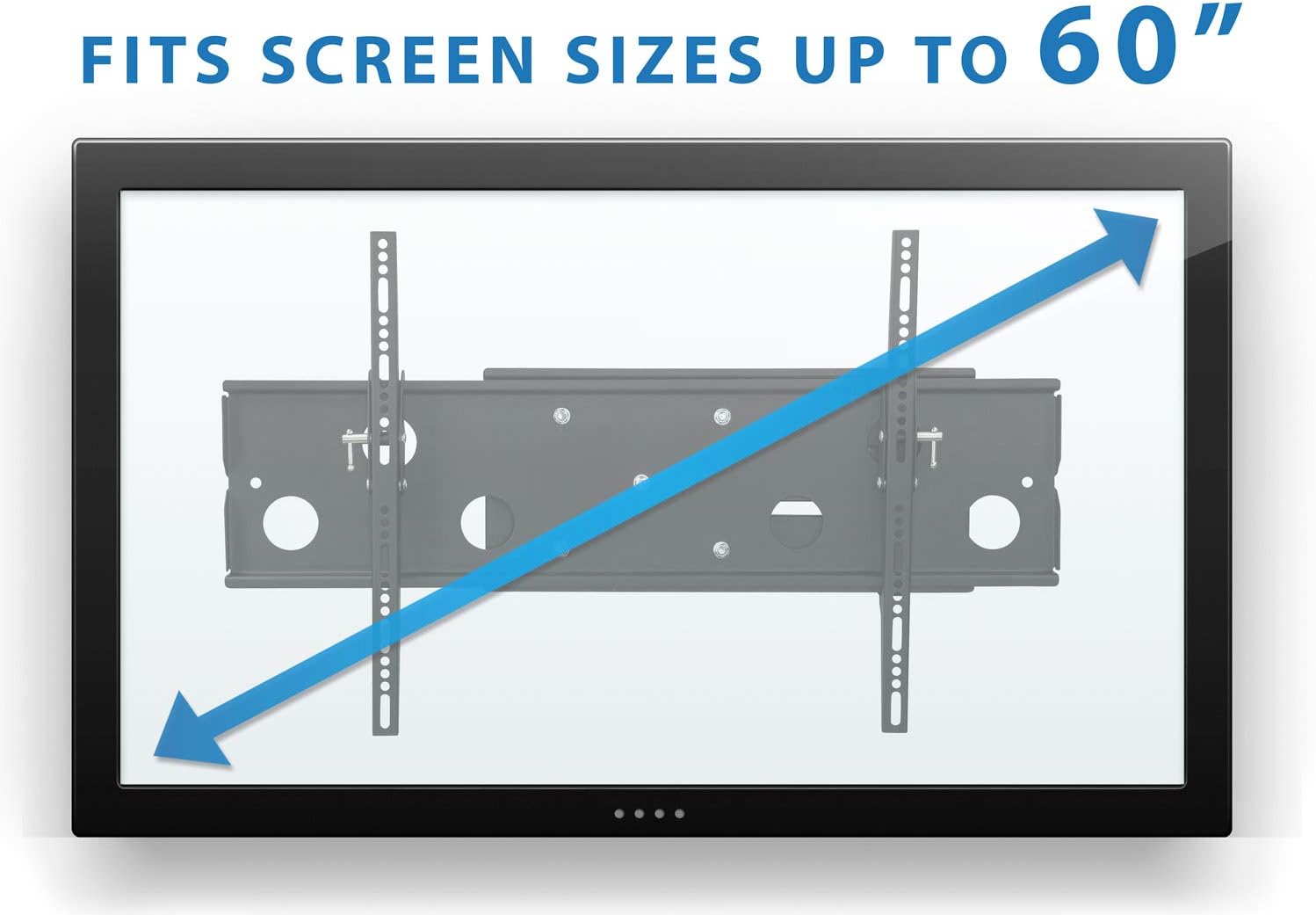 Mount-It! Extended Articulating TV Wall Mount Low-Profile Full Motion Tilting Corner Bracket for 32-60 Inch Flat Screen, VESA up to 750x450, 175 lb Capacity (MI-326B)