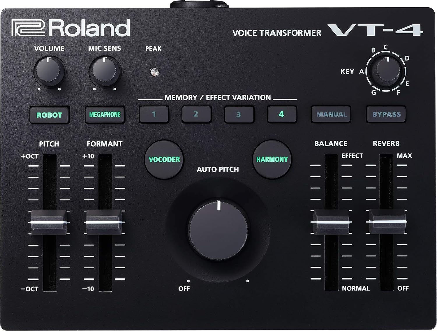 Roland VT-4 Vocal Transformer + Audio-Technica AT2020 Cardioid Condenser Studio XLR Microphone