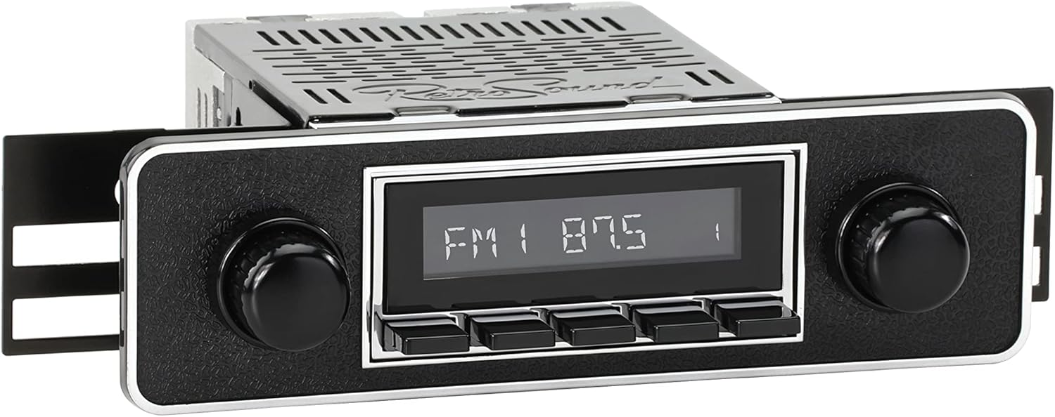 RetroRadio Compatible with 1962-79 MG Midget Features Include Bluetooth, AUX, AM/FM LACB-M1-502-36P-96PMG1