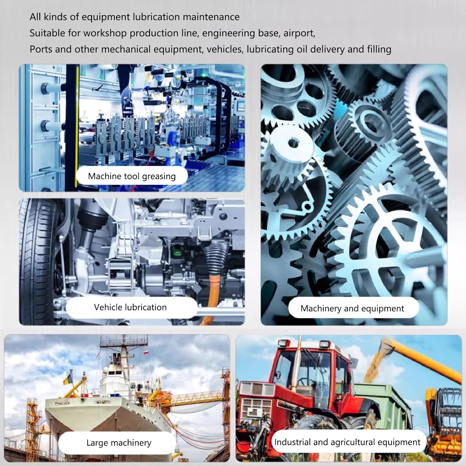 Pressure ratio of 50:1, Pneumatic grease pump with a discharge capacity of 0.85L/min,suitable for 5-gallon drums, for automotive, machine tool and industrial lubrication.(Pole length 94cm/37in)