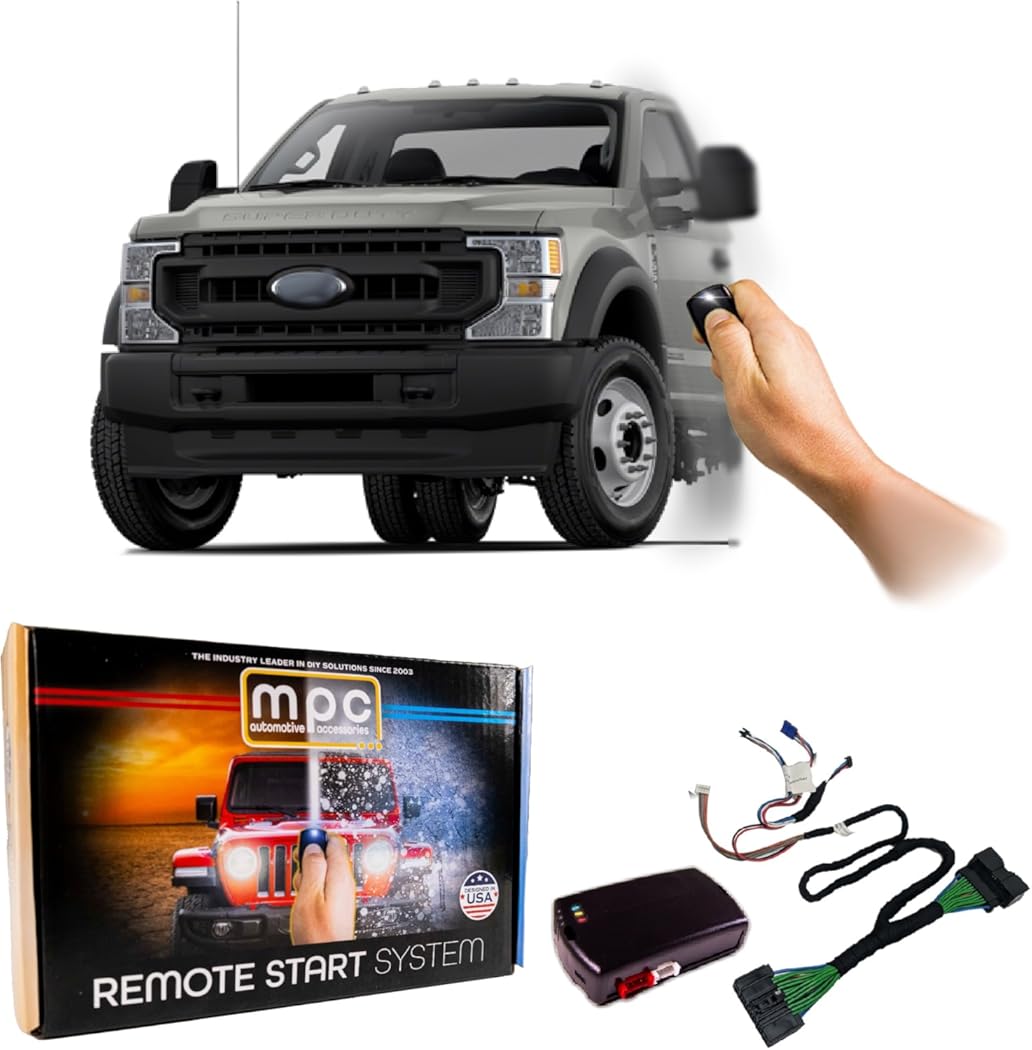 MPC Remote Start Kit Compatible with 2017-2022 Ford F-550 Super Duty || Plug and Play Starter || Push Lock 3X to Start || Uses OEM FOB || USA Tech Support