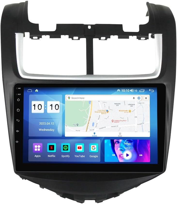Android Car Stereo for Chevrolet Aveo 2014-2017,9 inch IPS Touchscreen with Upgrade Wireless CarPlay & Android Auto,WiFi/GPS,Support SWC and Subwoofer,8-Core 8G+256G