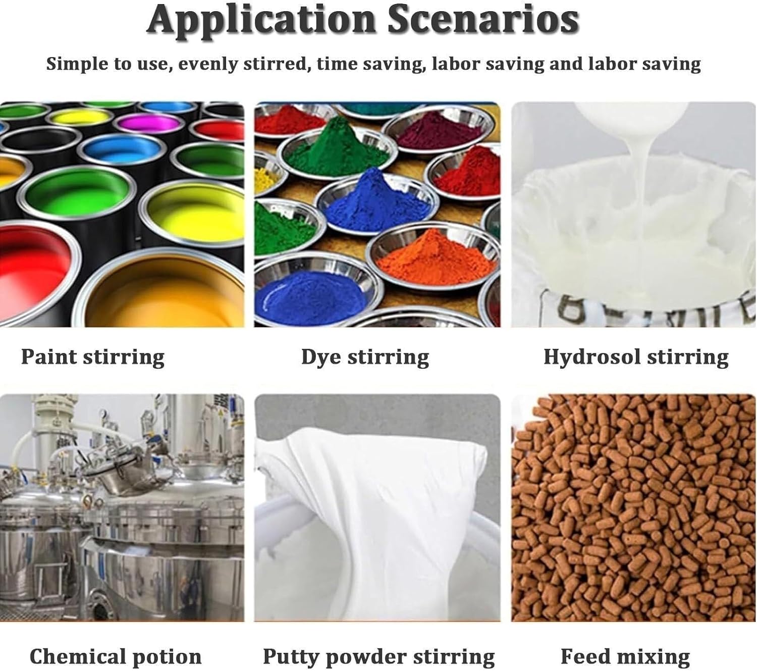 980W Electric Tank Mixer Machine, Paint Mixing Equipment Paint Stirring Machine Bracket Air Agitator with Folding Propeller