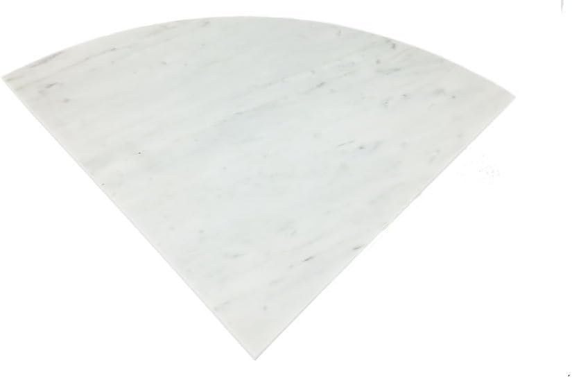 Tenedos Italian White Carrara Marble Polished 18'' Corner Solid Surface Wall Mount Shower Seat