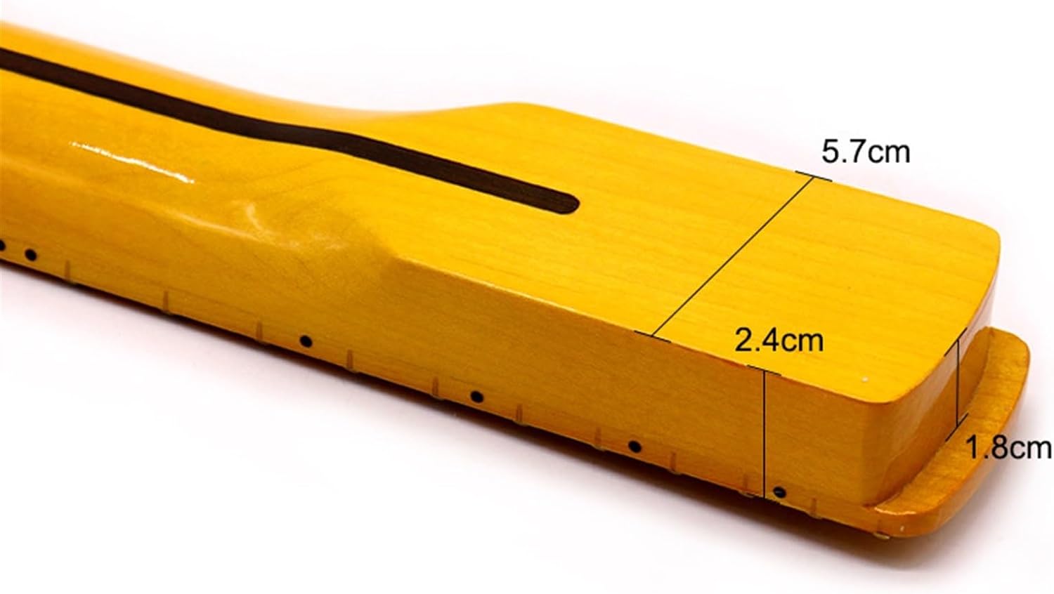 Replacement Guitar Neck 6-string 22-fret Left-handed Neck Canadian Maple Slightly Yellow Gloss Guitar Handle DIY Modified Electric Guitar Handle