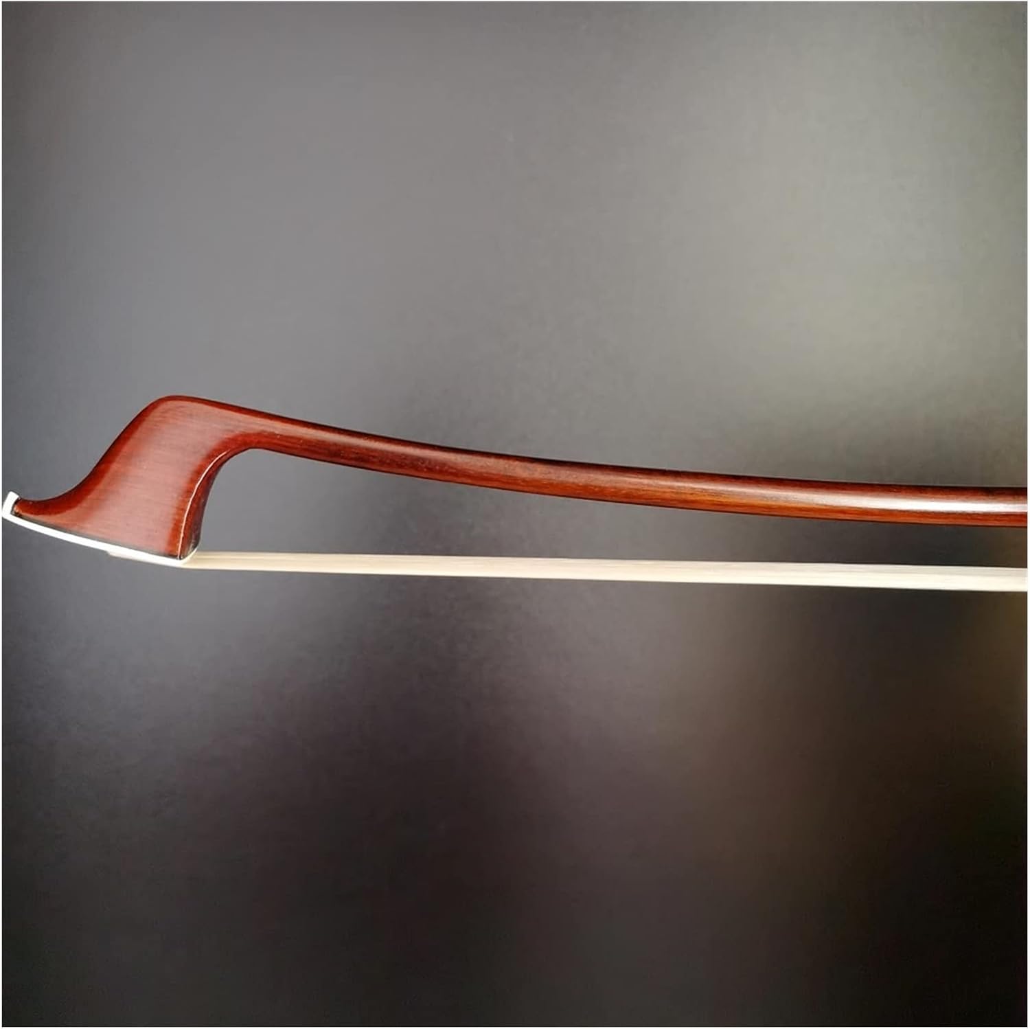 TSTS Bass Bow Brazilwood Round Stick Ebony Frog with Flower Nickel Silver Parts Full Size Violin Bow (Color : 4/4)