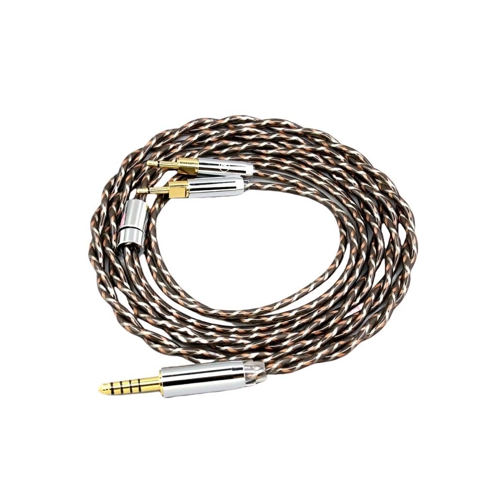 TypeX 25AWG Earphone Cable for HD700 Headset 2.5mm pin Headphone Litz Shielding 7n OCC 8893(XLR 4 Pole Male,300cm)