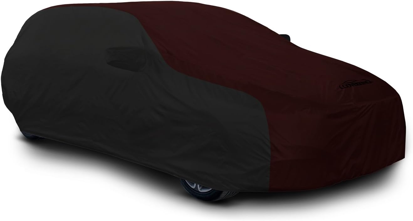 Coverking Custom Fit Car Cover for Select Honda Accord Sedan Models - Stormproof (Wine with Black sides)