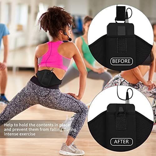 Jexine 20 Pack Mic Belt Wireless for Theatre Neoprene Microphone Holder with Anti Dropping Strap Sweat Absorbent Belt Waistband Bag for Fitness Instructor Vertical Speaker