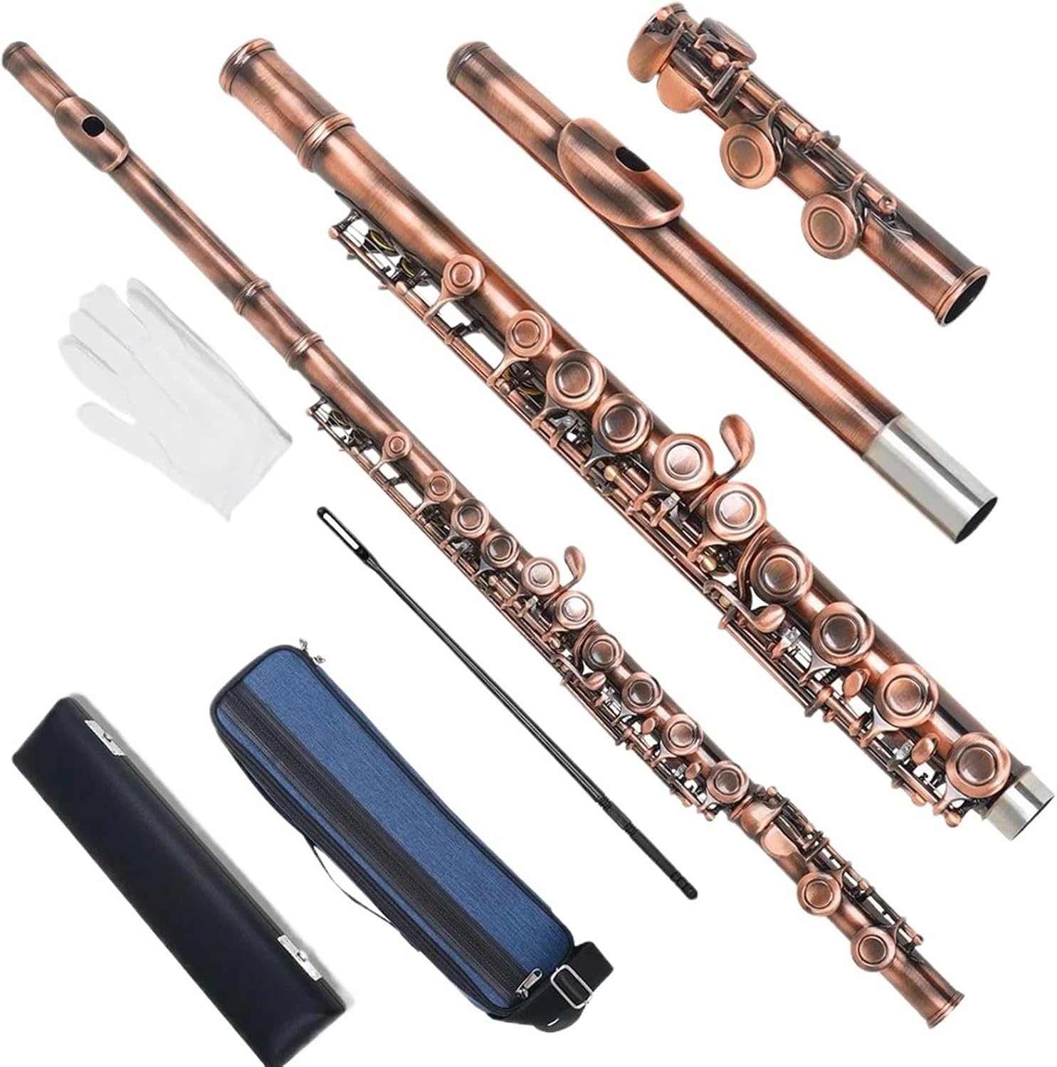 Woodwind Instruments 16 Flute C Key Flute Cupronickel Transverse Flute Musical Instrument With E Key Accessorie