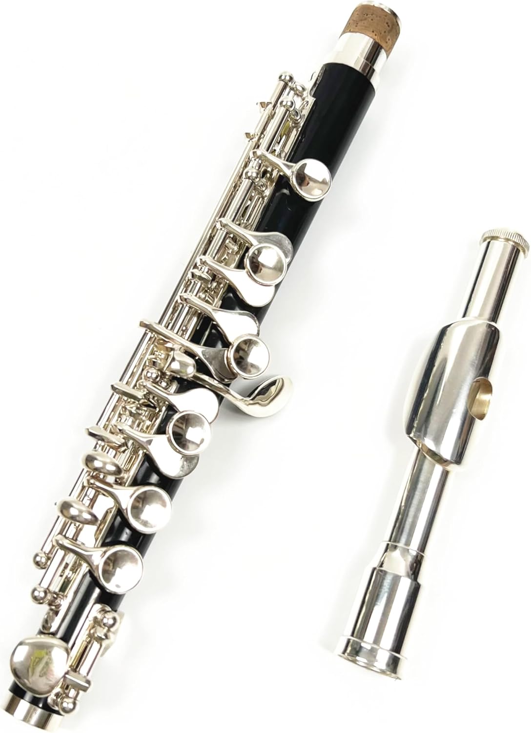 Half-size Flute Piccolo Cupronickel Silver Plated C Key Tone 16 Holes Piccolo w/Stick Case Screwdriver Woodwind Instruments