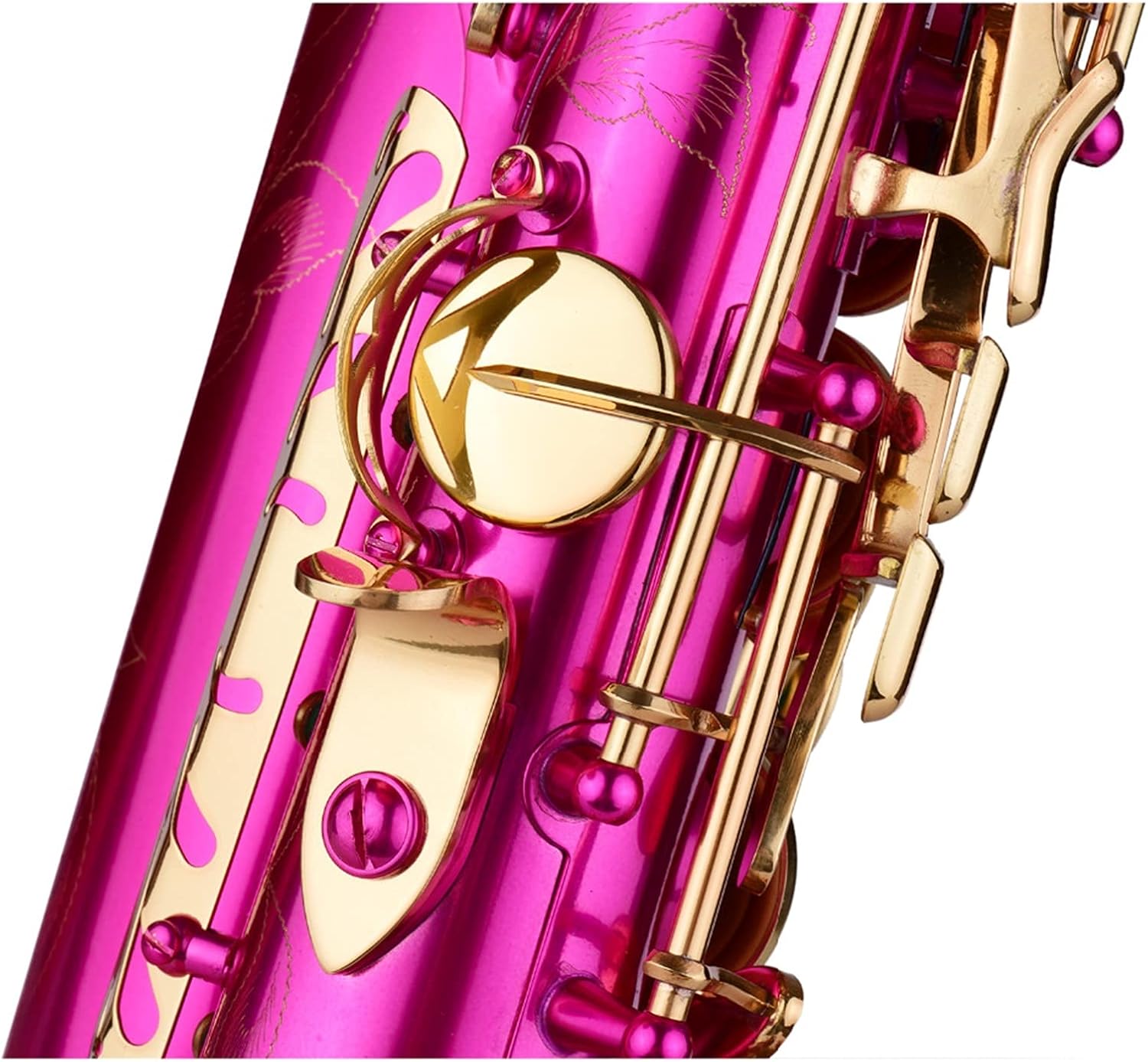 Brass Engraved EB E- Flat Alto Saxophone Sax Abalone Shell Buttons with Case Gloves Cleaning Cloth Grease Belt Brush Student Saxophone (Color : Black)