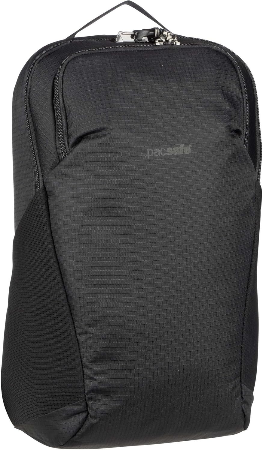 Pacsafe Vibe 20 Liter Anti Theft Travel Daypack - Fits 13 inch Laptop - With Lockable Zippers, Jet Black