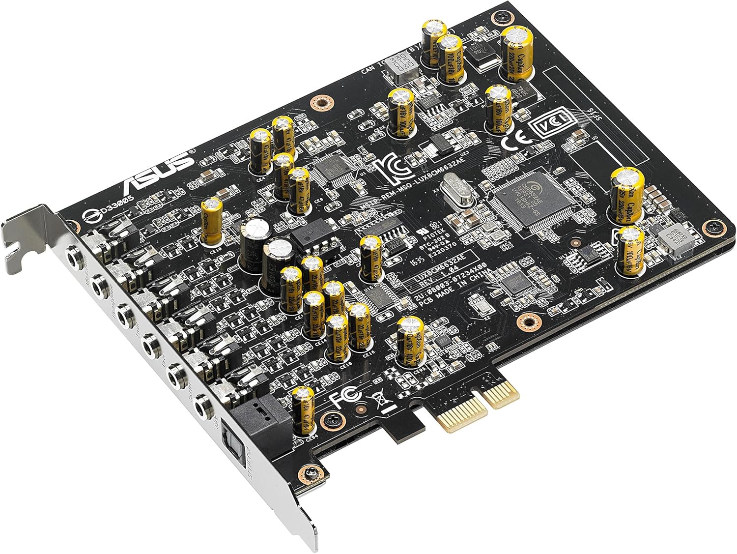 Asus Xonar AE Sound Board 7.1 PCIe Gaming Sound Card with 192kHz/24-bit Hi-Res Audio Quality, 150ohm Headphone amp, DAC, and Exclusive EMI Back Plate
