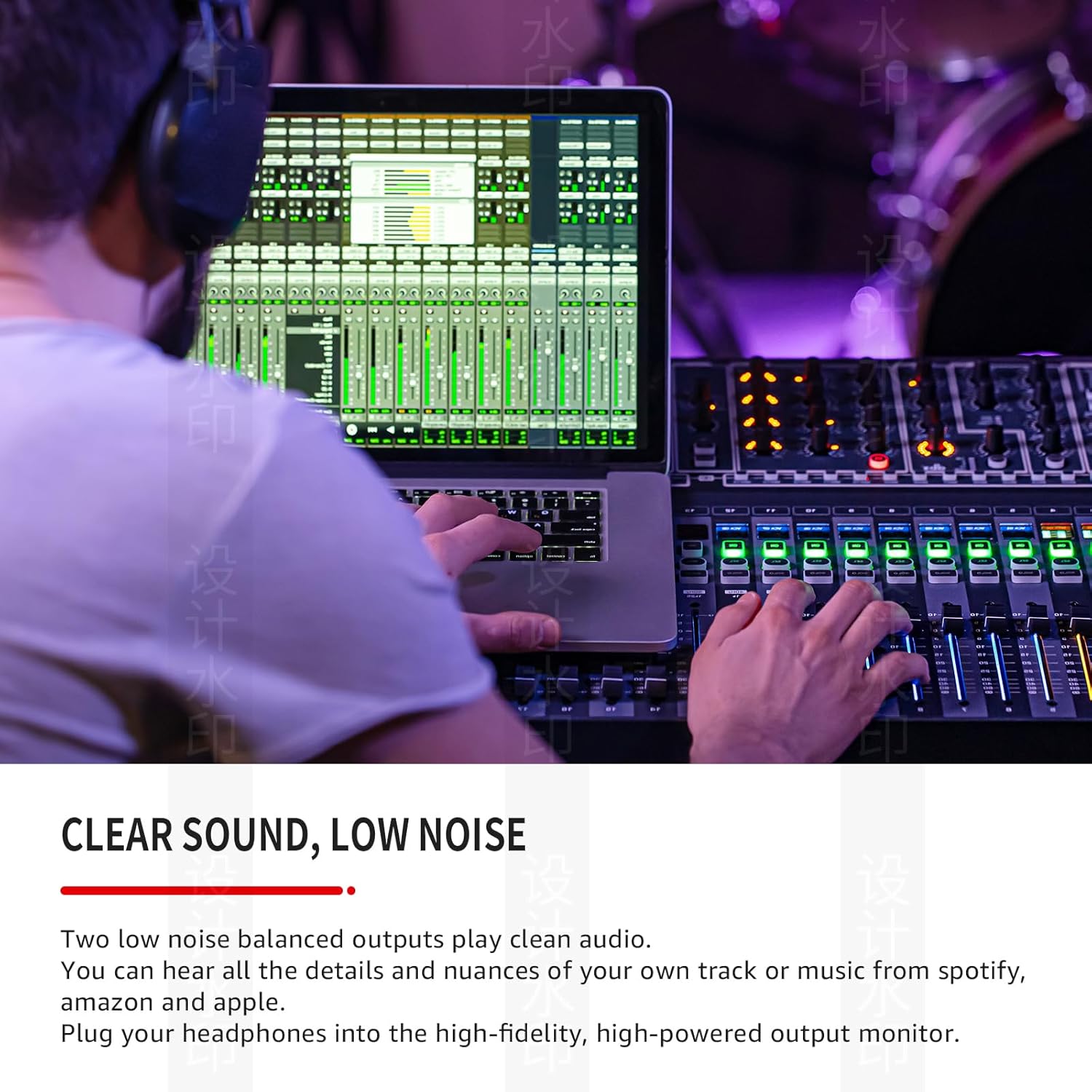 2023 La Ponva USB Audio Interface for Pc and Mac, 24Bit/192kHz High-Fidelity for Professional Recording, Podcasting, Streaming, with XLR/48V Phantom Power for MIC, Ultra-low Latency for Studio