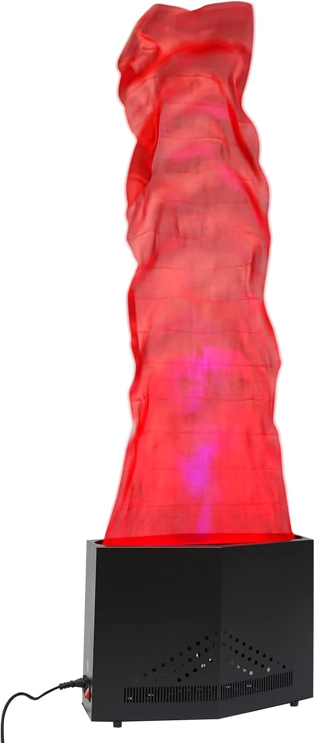 Fake Fire Flame 36 LED Red + Blue, Fake Fire Halloween Fire Lamp Stage Lights with Red Cloth, Artificial Fire Flames Fake Flame Light Stage Show Fire Machine Stage Flame for Nightclub