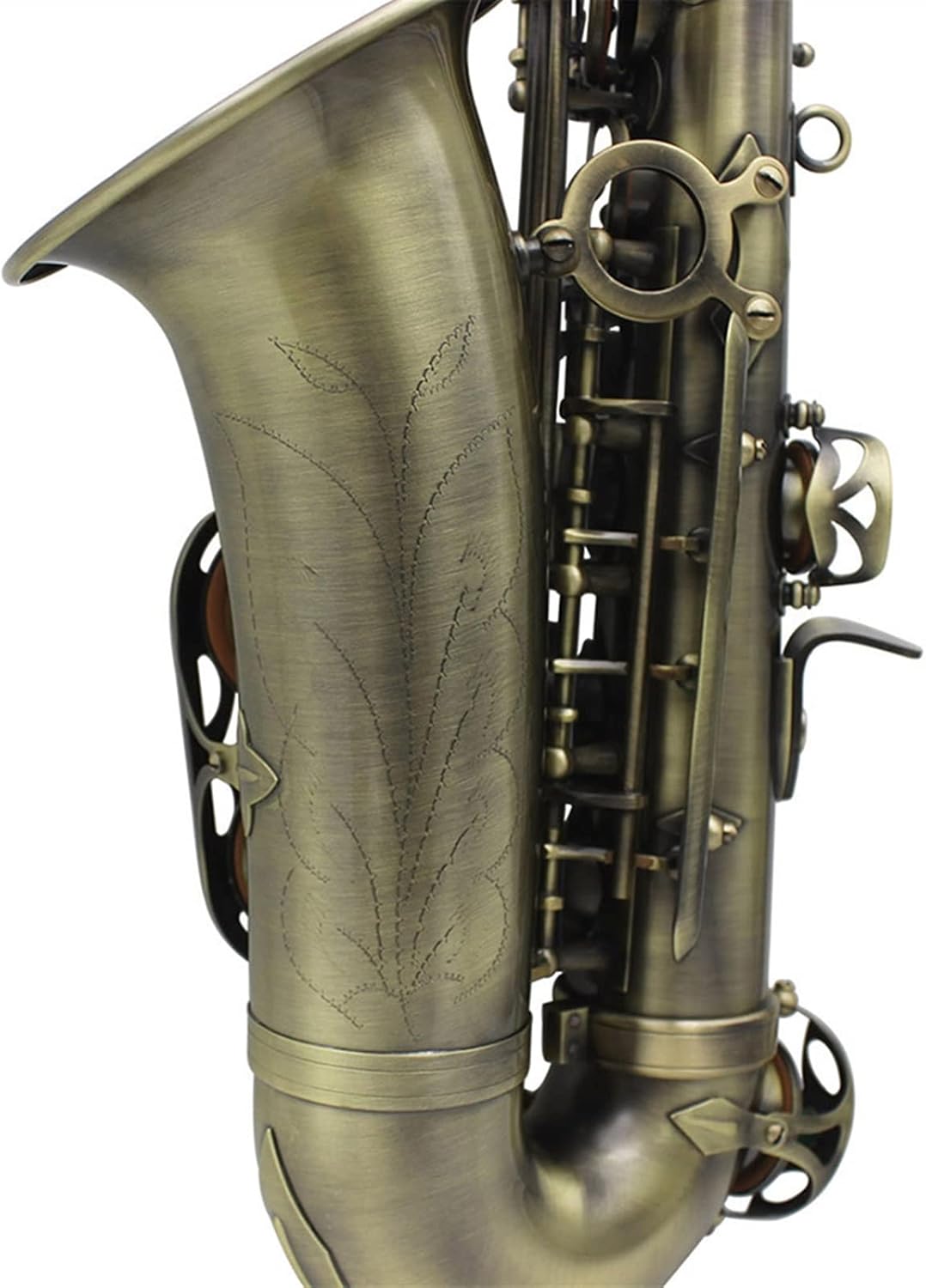 EB Alto Saxophone Antique Green Professional Woodwind Instrument Abalone Shell Key E Flat Sax with Parts