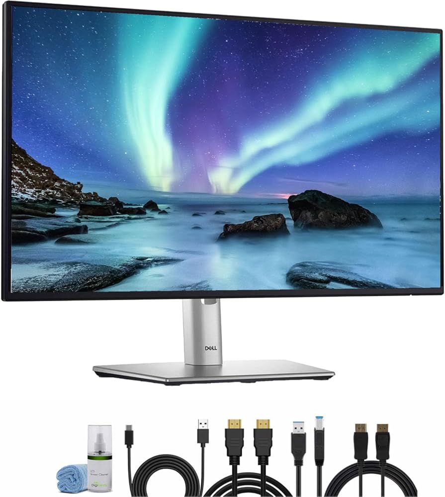 Dell P2725H 27″ Full HD (1920×1080) IPS LED 100Hz Monitor | Comfortview Plus, Height-Adjustable, Anti-Glare Display + USB-C Cable + Cleaning Kit