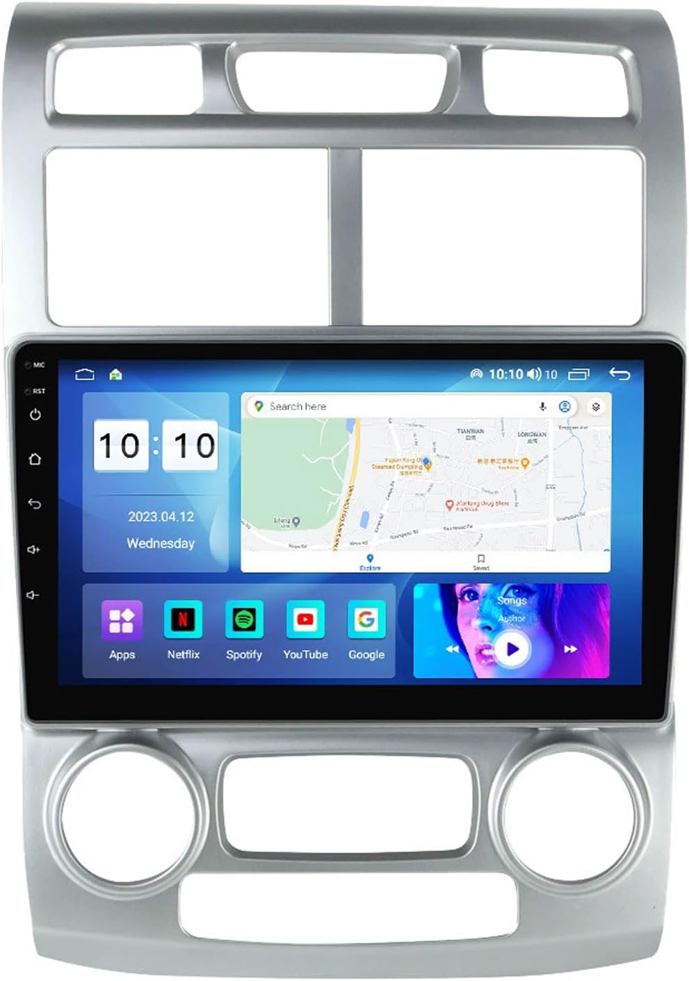 Bluetooth Android Car Stereo 9 inch HD Touch Screen Car Radio for KIA Sportage 2004-2012 Support Android Auto GPS Navigation Car Play