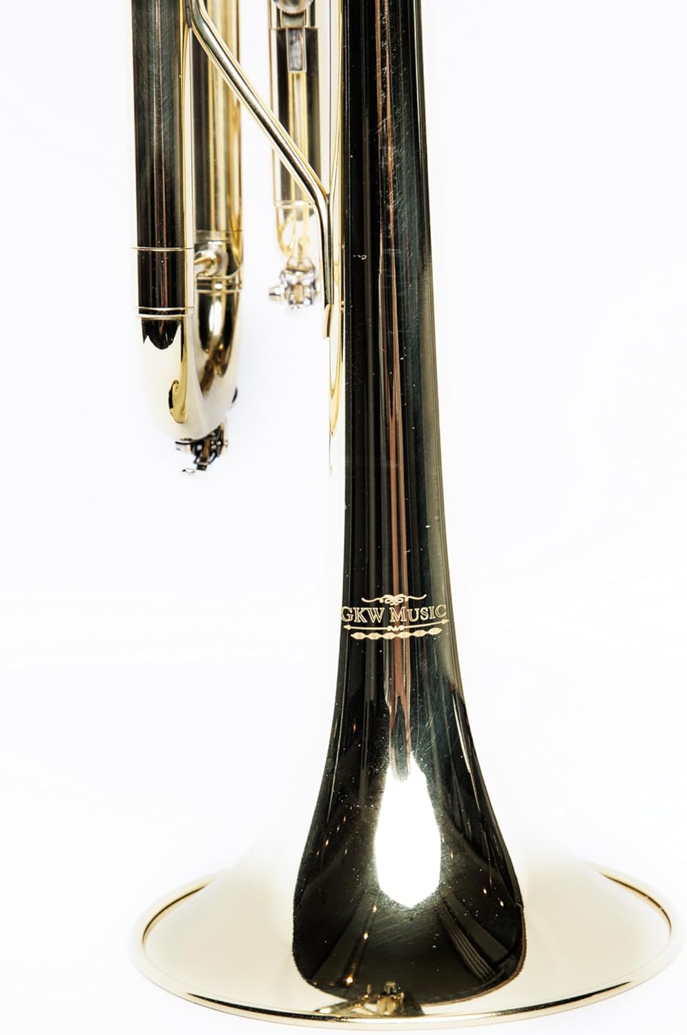 GKW Bb Standard Brass Trumpet for Beginner and Intermediate Players – Student Model with Rich Dark Tone, Easy to Play in High and Low Range, Includes Mouthpiece, Case, and Cleaning Accessories