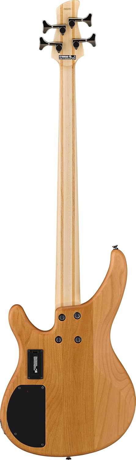 Yamaha TRBX604 4-String Flamed Maple Bass Guitar, Natural Satin