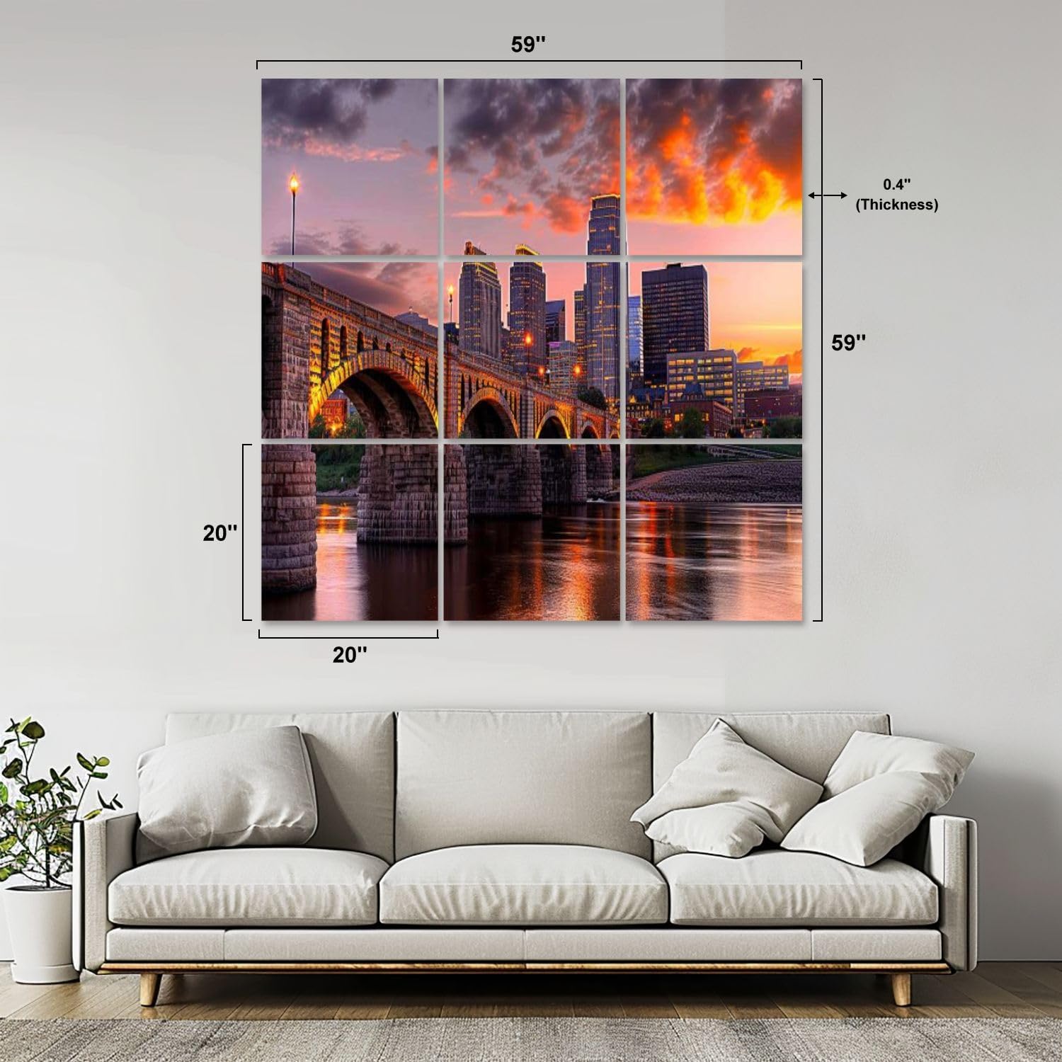 Art Acoustic Panels Self Adhesive Minneapolis Minnesota 9 Packs Decorative Soundproof Wall Panels Large Sound Absorbing Panels for Home Office 60