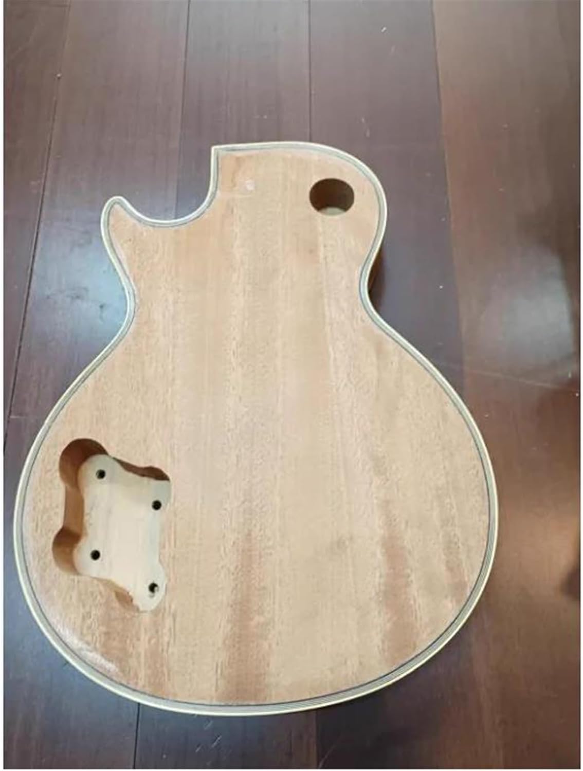 Guitar Body Guitar Replacement Parts Electric Guitar Peach Blossom Core Body Semi-finished Product Maple Veneer Pattern Maple Veneer