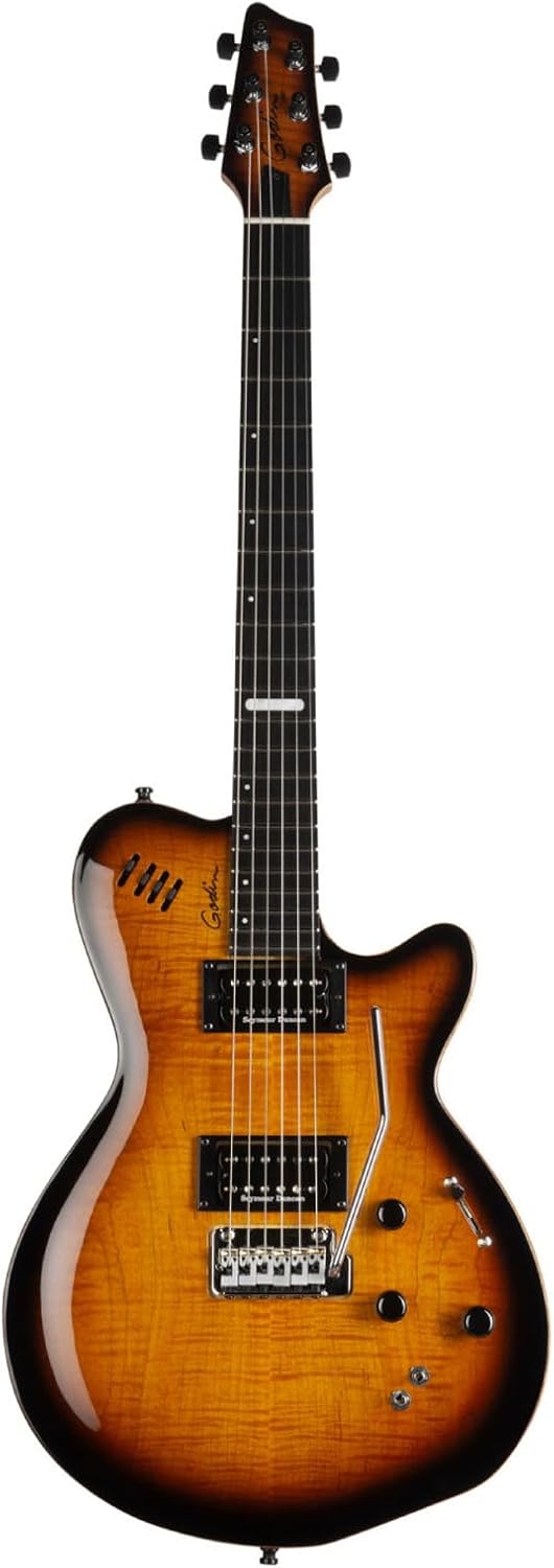 Godin LGXT Solid Body 3-Voice Electric Guitar (Cognac Burst AA)