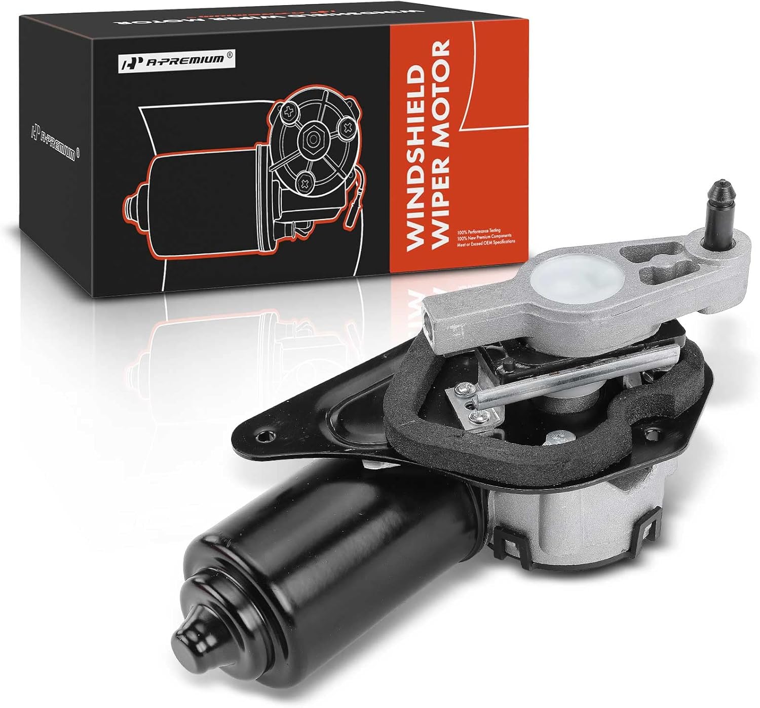 A-Premium Front Windshield Wiper Motor Compatible with Ford Crown Victoria 1992-1994 & Lincoln Town Car 1990-1994 & Mercury Grand Marquis 1992-1994, 4-Pin