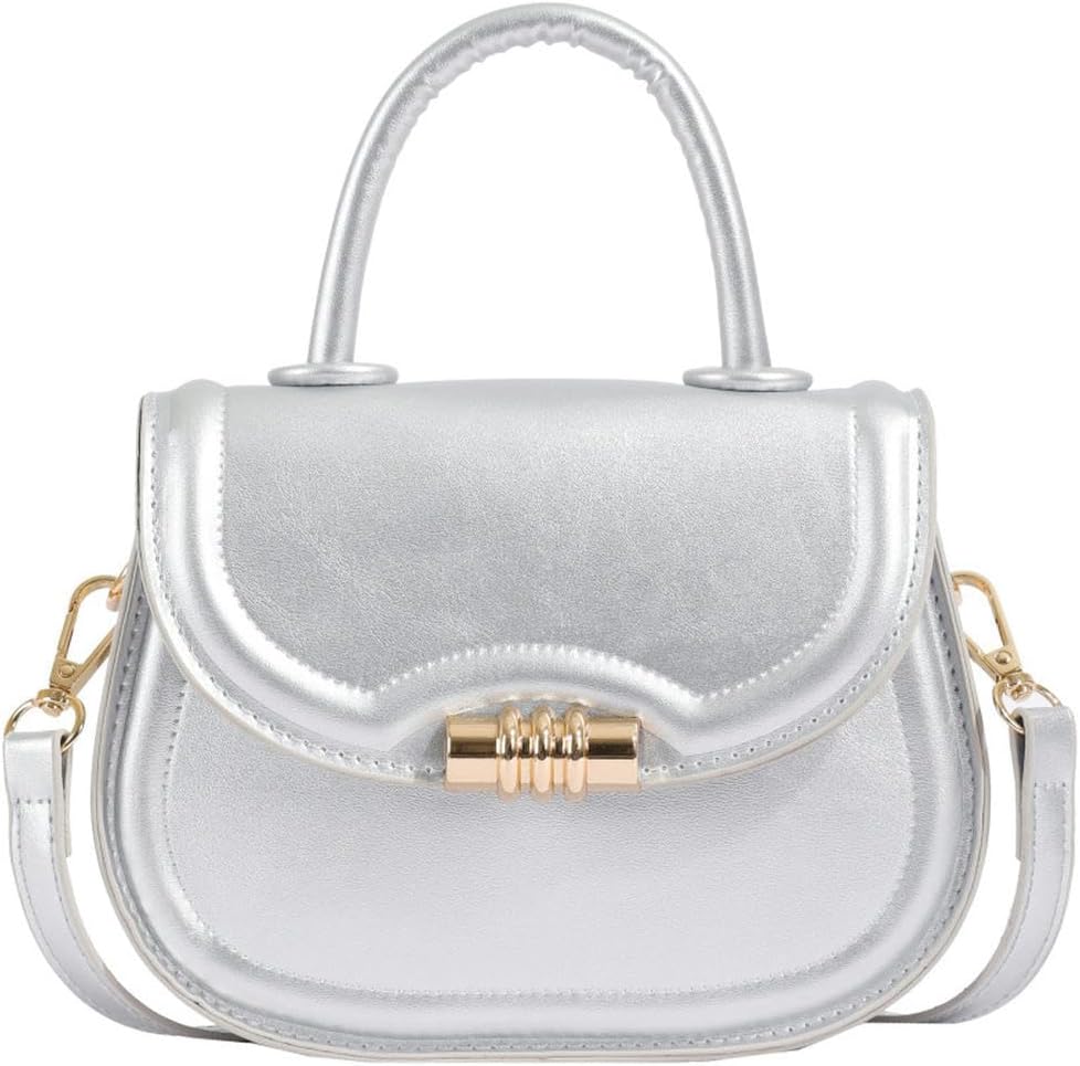 Cross Body Bag Women Retro Texture Solid Color Shoulder Commuter Handbag Women'S Simple Lock Crossbody