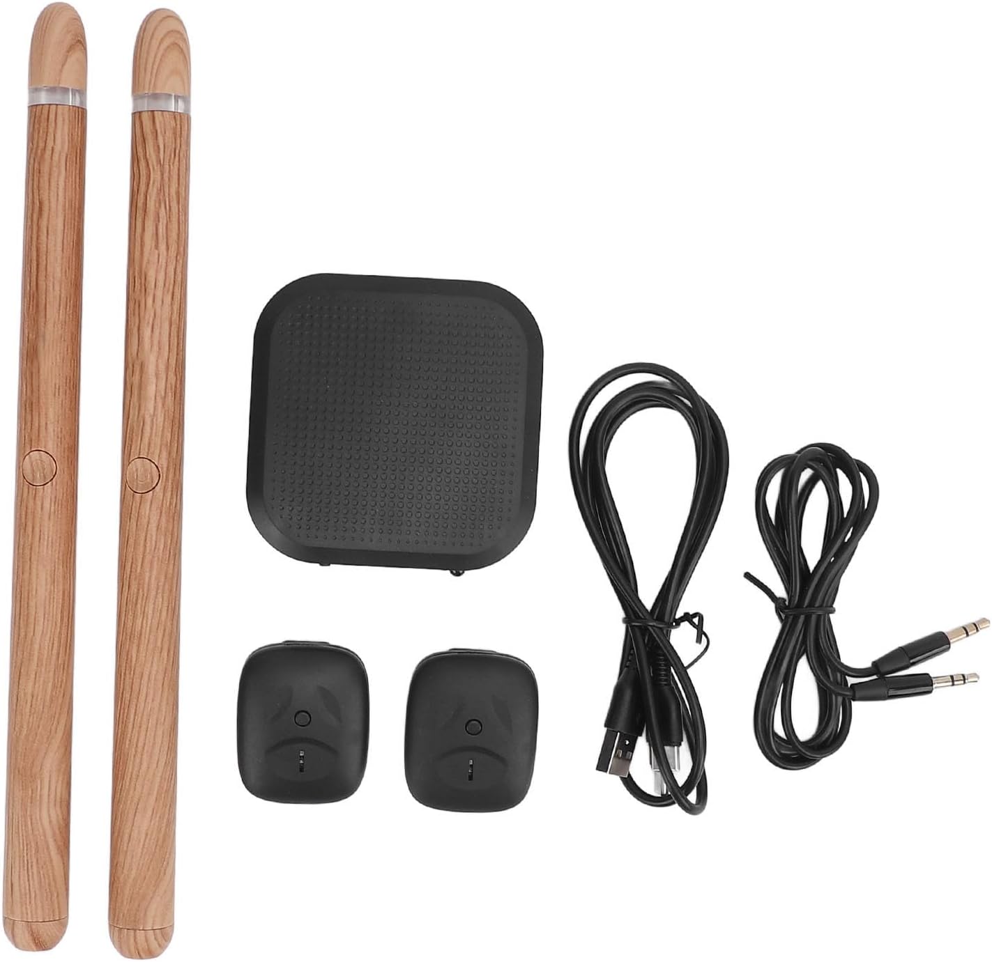 Jiawu Virtual Electronic Drum Set, Electric Drumsticks Air Drum Set, Air with Drumsticks Pedals, Electric Machine for Beginners Adults Portable Virtual Kit