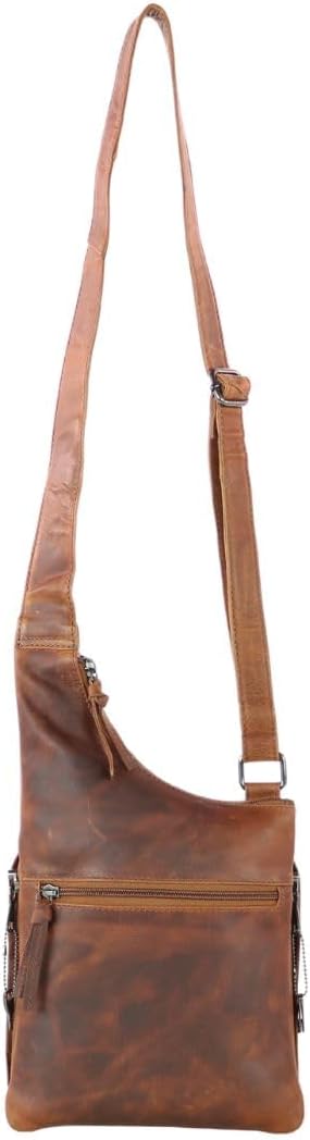 Unisex Concealed Carry Ultra Sleek Remi Crossbody with Locking Zipper and Universal Holster