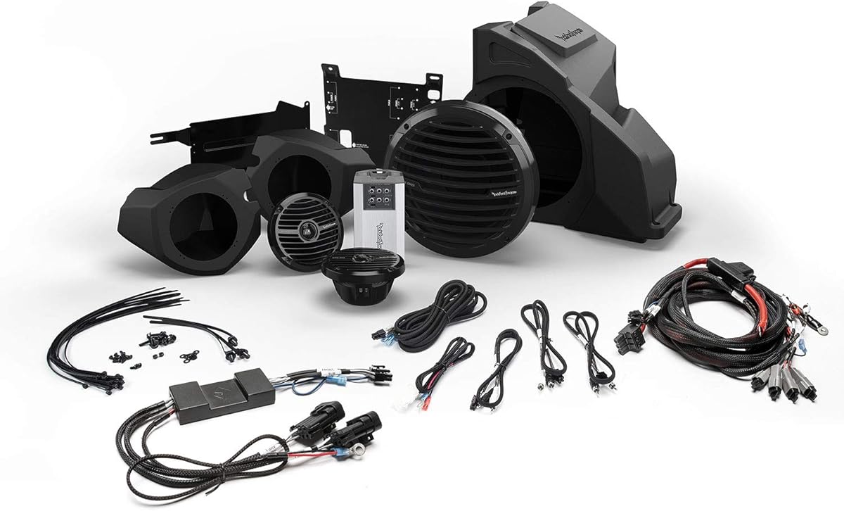 Rockford Fosgate RZR14RC-STAGE3 for Ride Command Interface, Front Speaker and Subwoofer Kit for Select Polaris RZR Models (2014 2020)