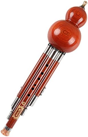 OrientalMusicSanctuary Professional Cambodian Rosewood Hulusi - Chinese Curcubit Gourd Flute (Key of Bb)