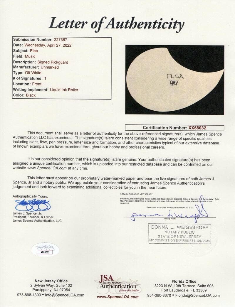 FLEA SIGNED AUTOGRAPH FULL SIZE IBANEZ ACOUSTIC BASS GUITAR B W/ JAMES SPENCE JSA LETTER OF AUTHENTICITY - RED HOT CHILI PEPPERS WITH ANTHONY KIEDIS, CHAD SMITH & JOSH FRUSCIANTE - MOTHER'S MILK, BLOOD SUGAR SEX MAGIK, ONE HOT MINUTE, CALIFORNICATION