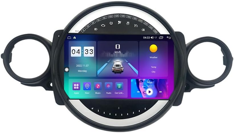 Android Car Stereo for BMW Mini 2007-2015,9 inch IPS Touchscreen with Upgrade Wireless CarPlay & Android Auto,WiFi/GPS,Support SWC and Subwoofer,8-Core 8G+256G