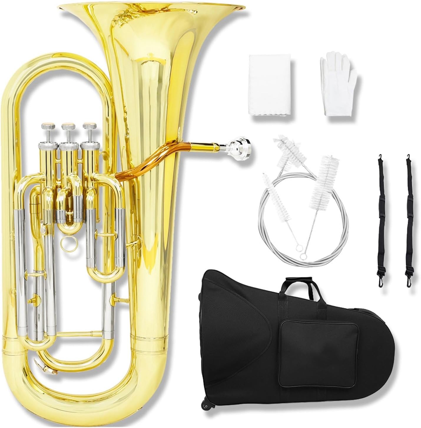 Euphonium In Bb Flat Three Key Instrument For Beginners Euphonium All-brass Instrument