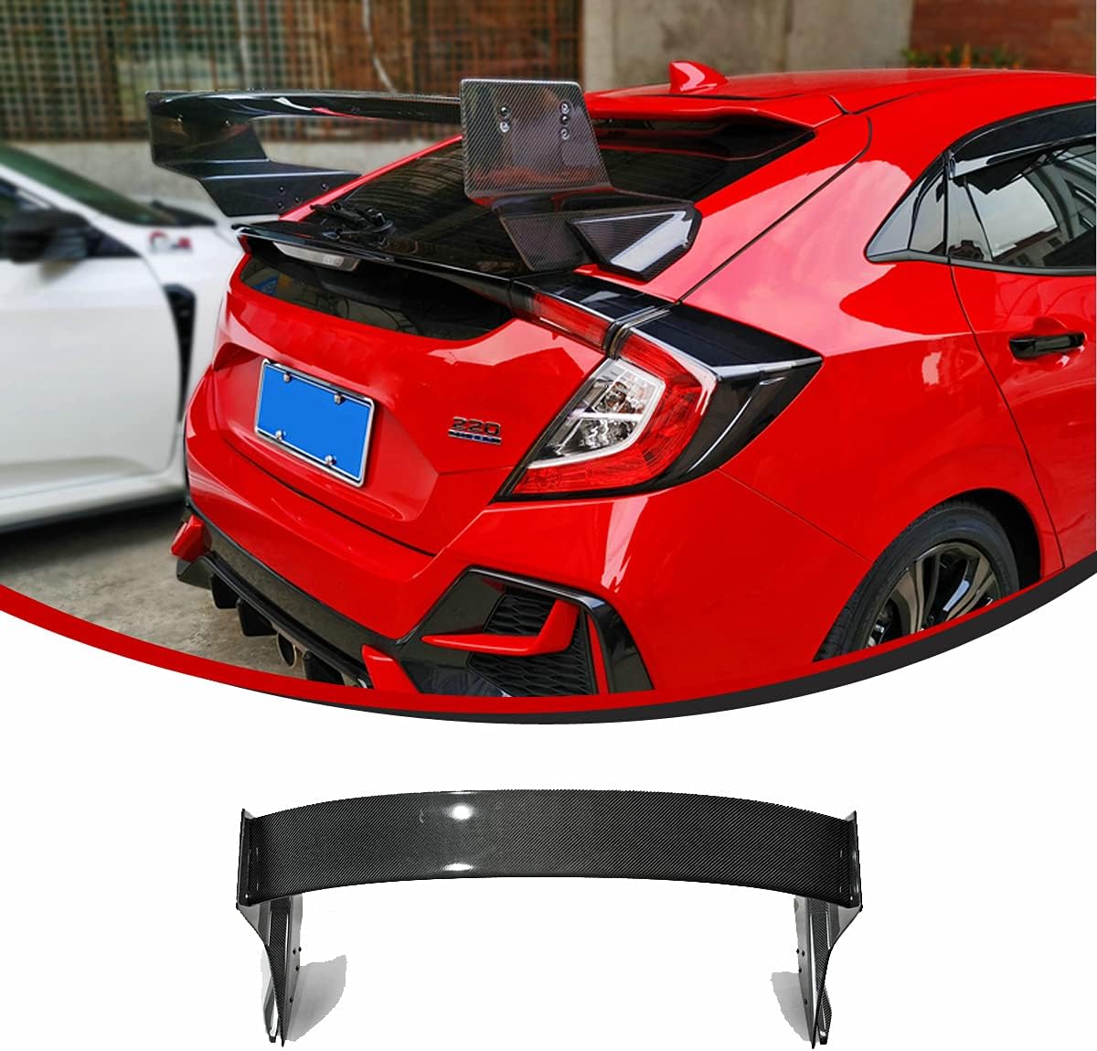 EPR Carbon Fiber Rear Wing Spoiler for Civic Type R FK8 2017 Onwards Type M Body Kit Car Styling Accessories