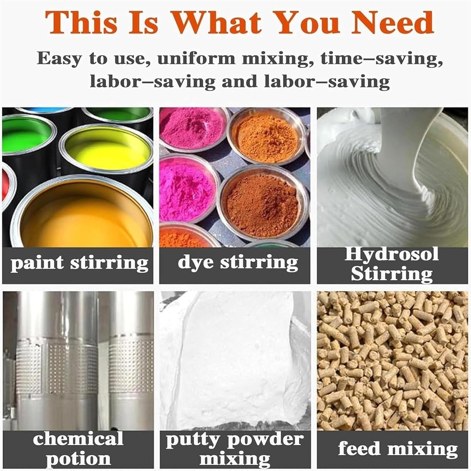 Pneumatic Agitator Clamp Mount Tank Barrel Drum Mixer, IBC Air Agitator, Paint Stirring Machine Mixing Capacity 1000L, Cement Mixer Mortar Plaster Paint Fodder Stirring Tool,H005,H003