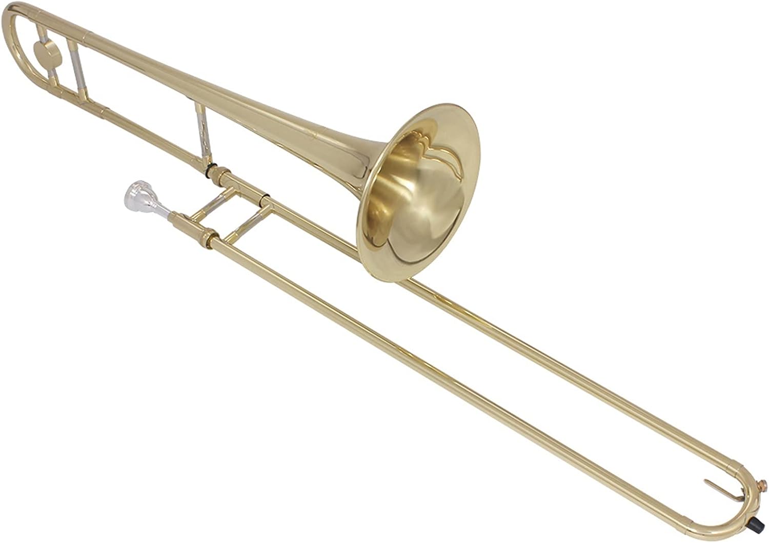 Student Trombone Alto Trombone Brass with Gold Paint BB Trombone Wind Instrument with Suitcase Mouthpiece Cleaning Cloth Gloves Trombone Kit
