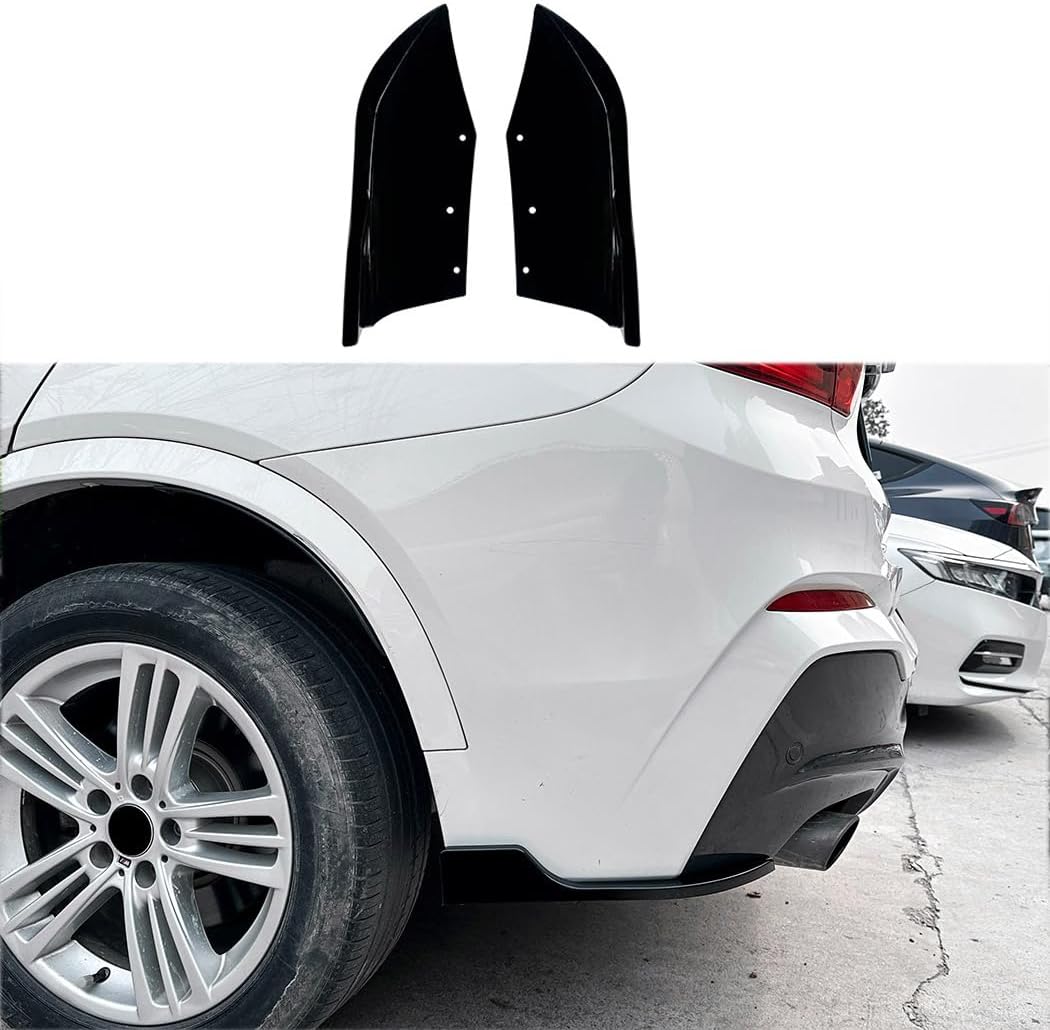 Car Rear Bumper Corner Protecter Cover Compatible with X4 F26 2014-2018 Accessories (Glossy Black)