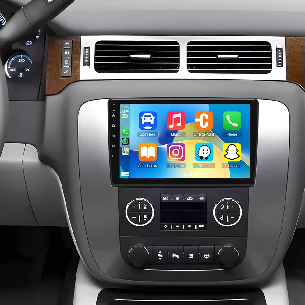 10.1 Inch IPS Touchscreen Android 13 Car Stereo for Chevrolet Suburban 2007 2008 2009 2010 2011 2012 2013 2014 with Wireless CarPlay & Android Auto,Support WiFi 6, Bluetooth 5.4, Backup Camera, SWC