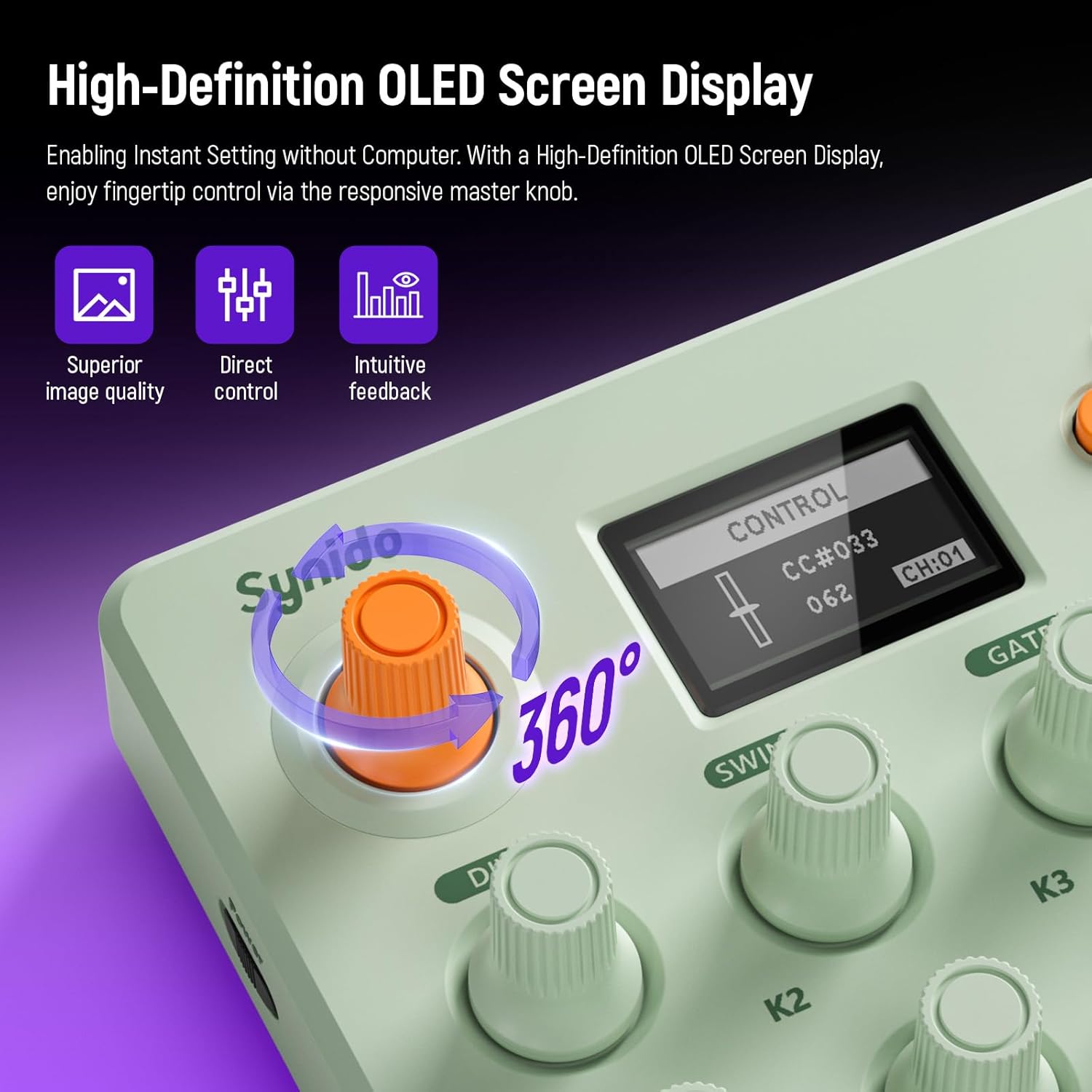 Synido Wireless Audio Interface Live Sound Card and Wireless MIDI Pad Controller