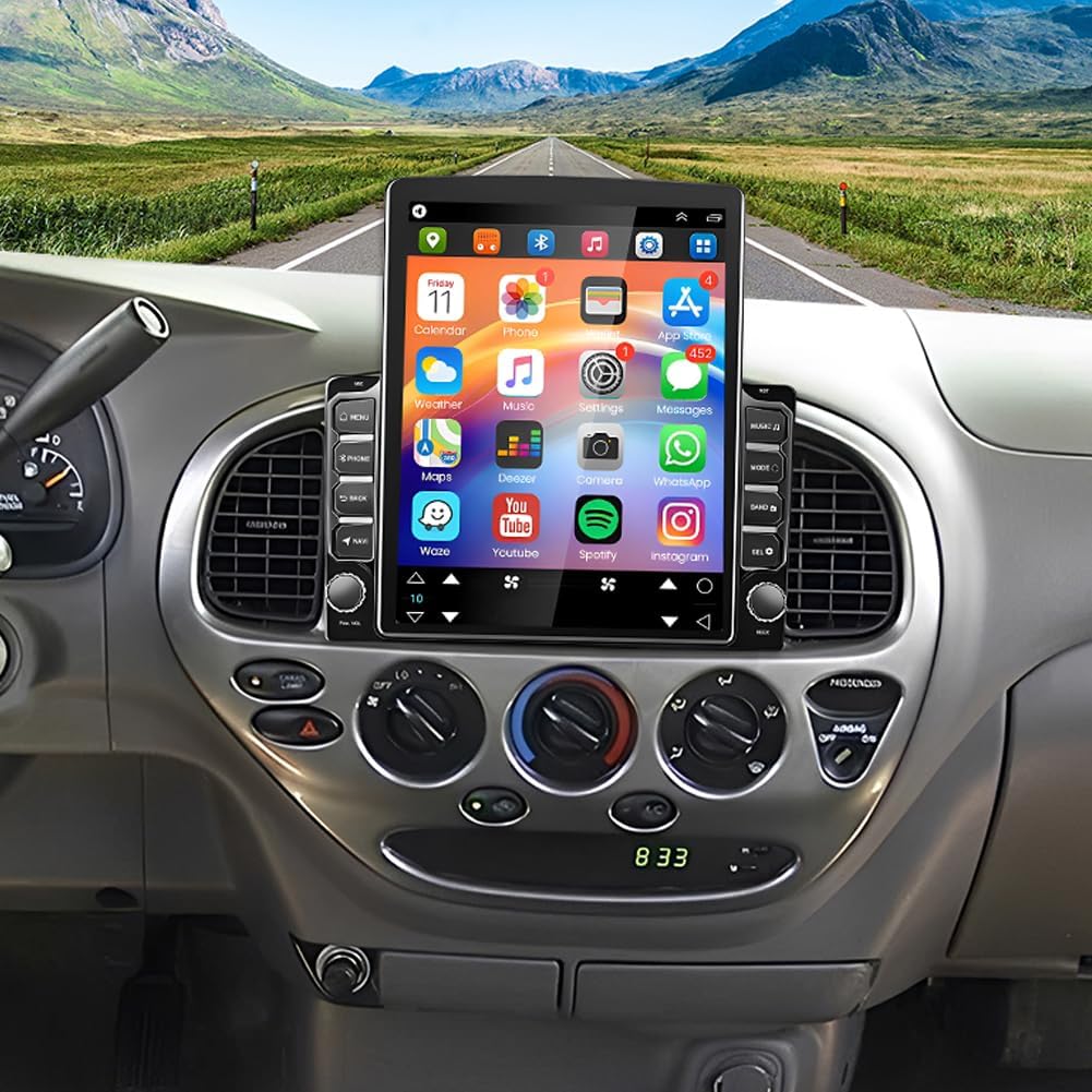 Double Din Car Stereo Radio for Toyota Tundra 2000-2006 Android 9.7 inch Touch Screen Head Unit Car Stereo with Wireless Carplay Android Auto Support GPS Bluetooth WiFi FM RDS DSP Backup Camera