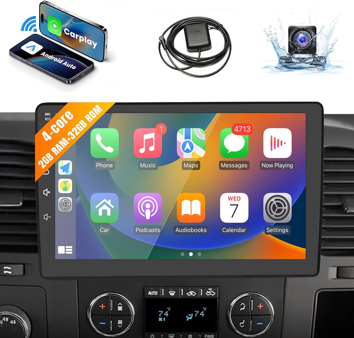 Leadfan Car Stereo Radio for Chevy Chevrolet GMC Buick with Wireless Carplay Android Auto, 10.1